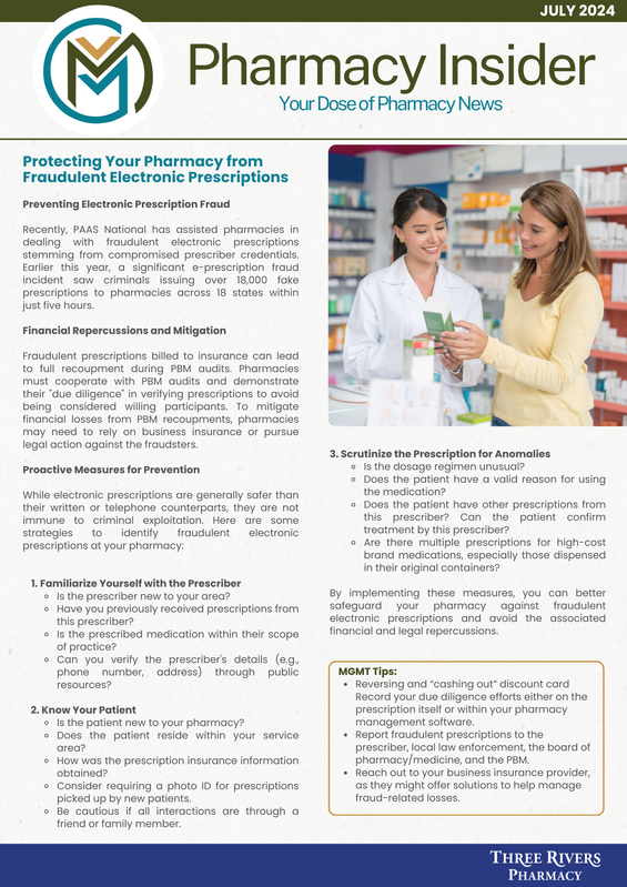 MGMT Pharmacy Insider – July Issue